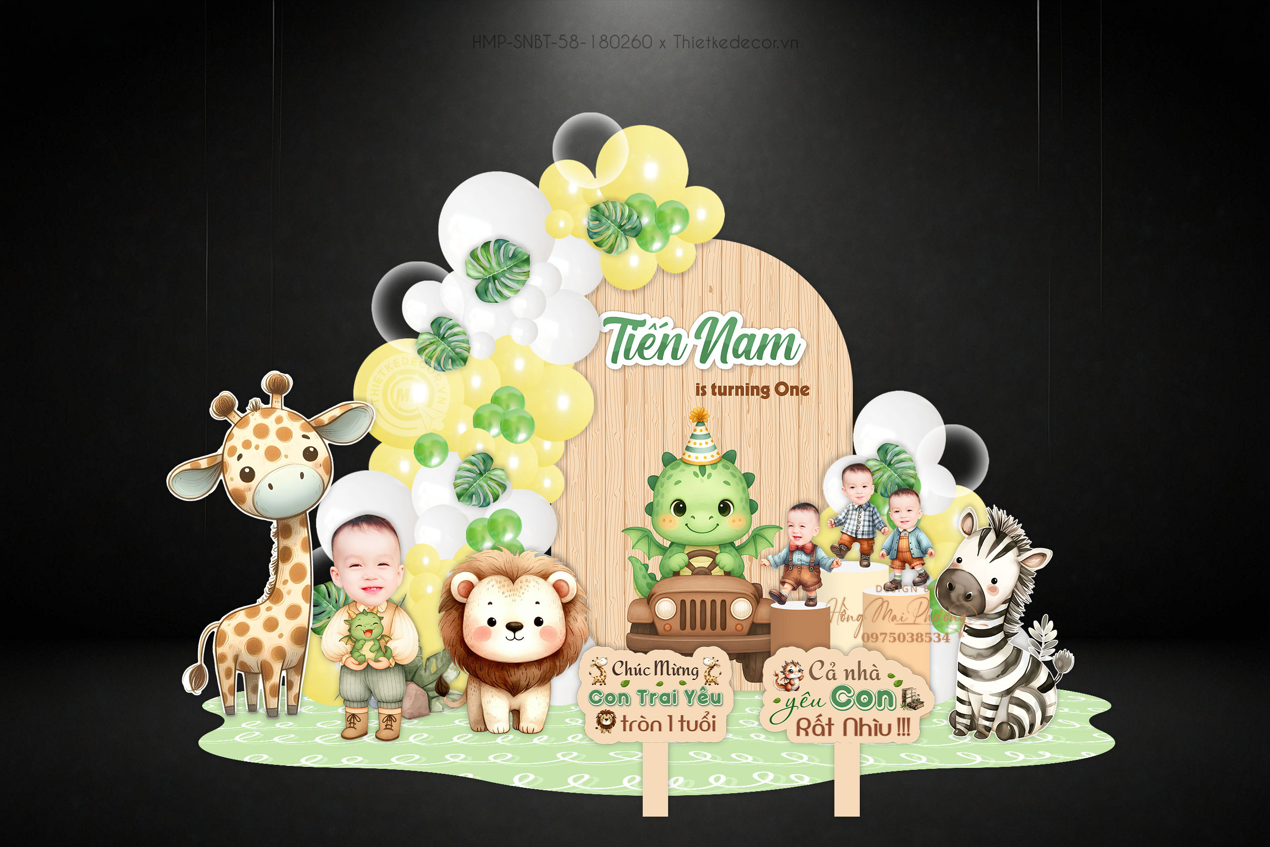 Sinh nhật bé trai chủ để safari sở thú